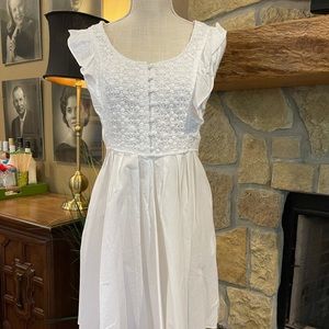 NWT Free People Eyelet Mini Sun Dress - Large